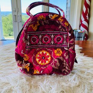 Vintage Vera Bradley Lunch Bag Pink Floral Lunch Tote Bunch Bag Cotton
